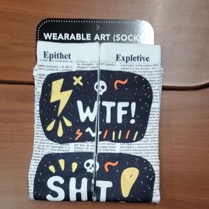 Wearable Art Profanity Graphic Socks
